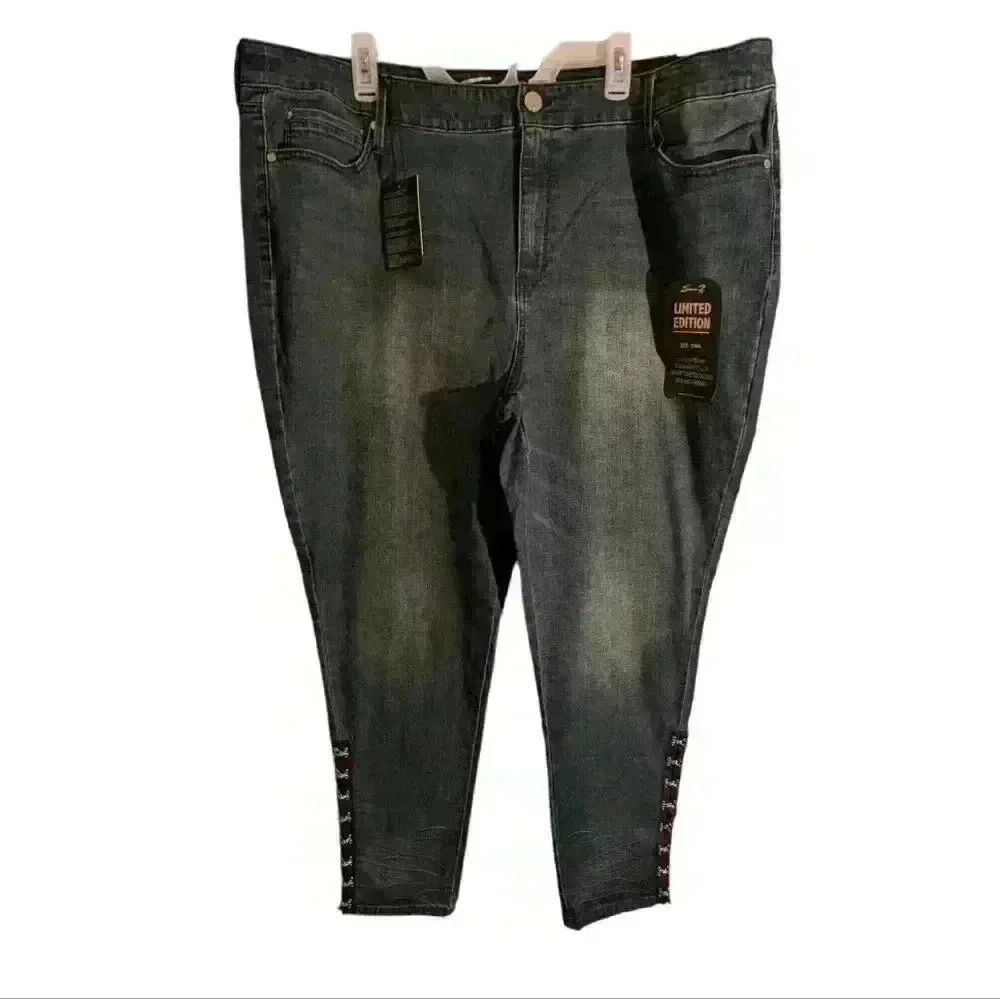 Seven7 women's size 24w mid rise skinny jeans new with tags